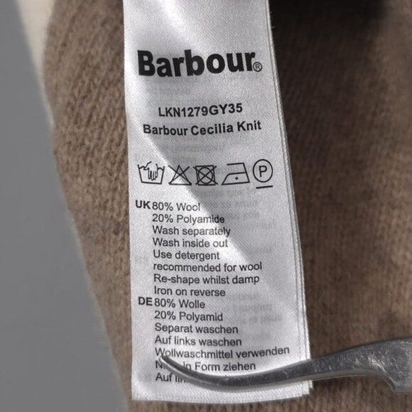 BARBOUR WOOL Blend Women Sweater Modern Heritage Cecilia Knit Pullover Size 8 - Picture 11 of 11